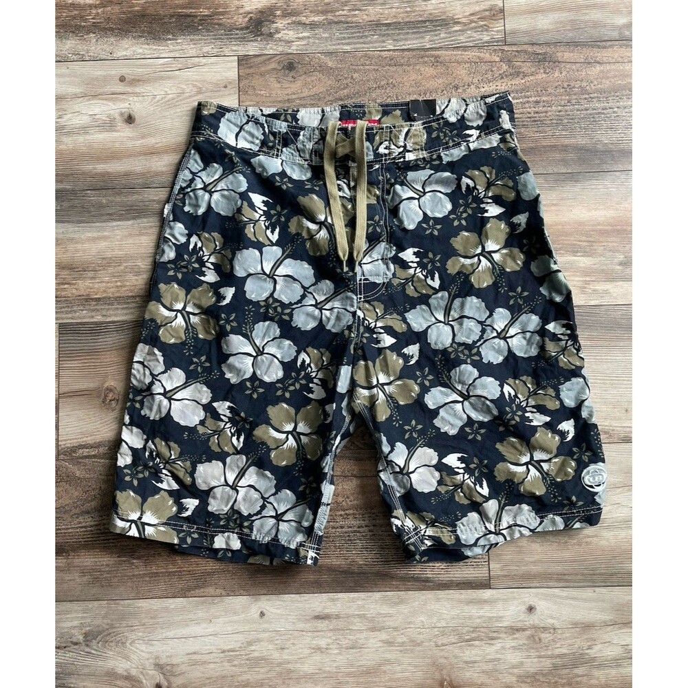 NWT Union Bay Board Shorts Men's 36 Blue Floral All Over Print Tropical Swim